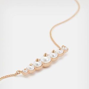All Saints Necklace Dana Pearl Bar Necklace Gold